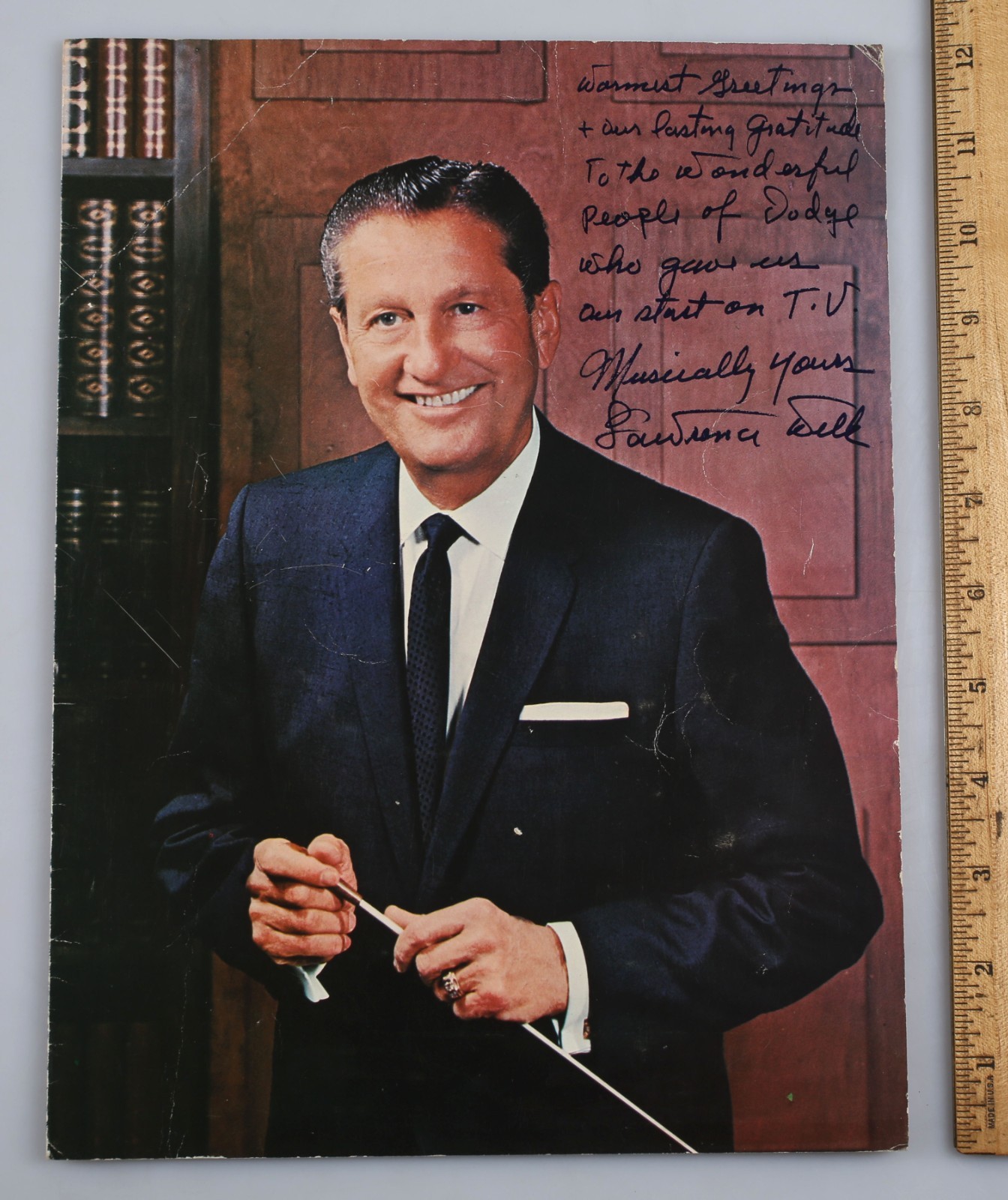 Vintage Lawrence Welk Autographed TV Show Music Program Dedicated to Dodge Cars