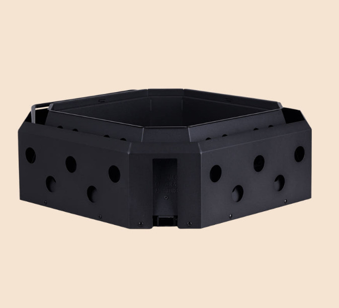 CARGO Container Fire Pit Max Camping Double Combustion Portable Black Color