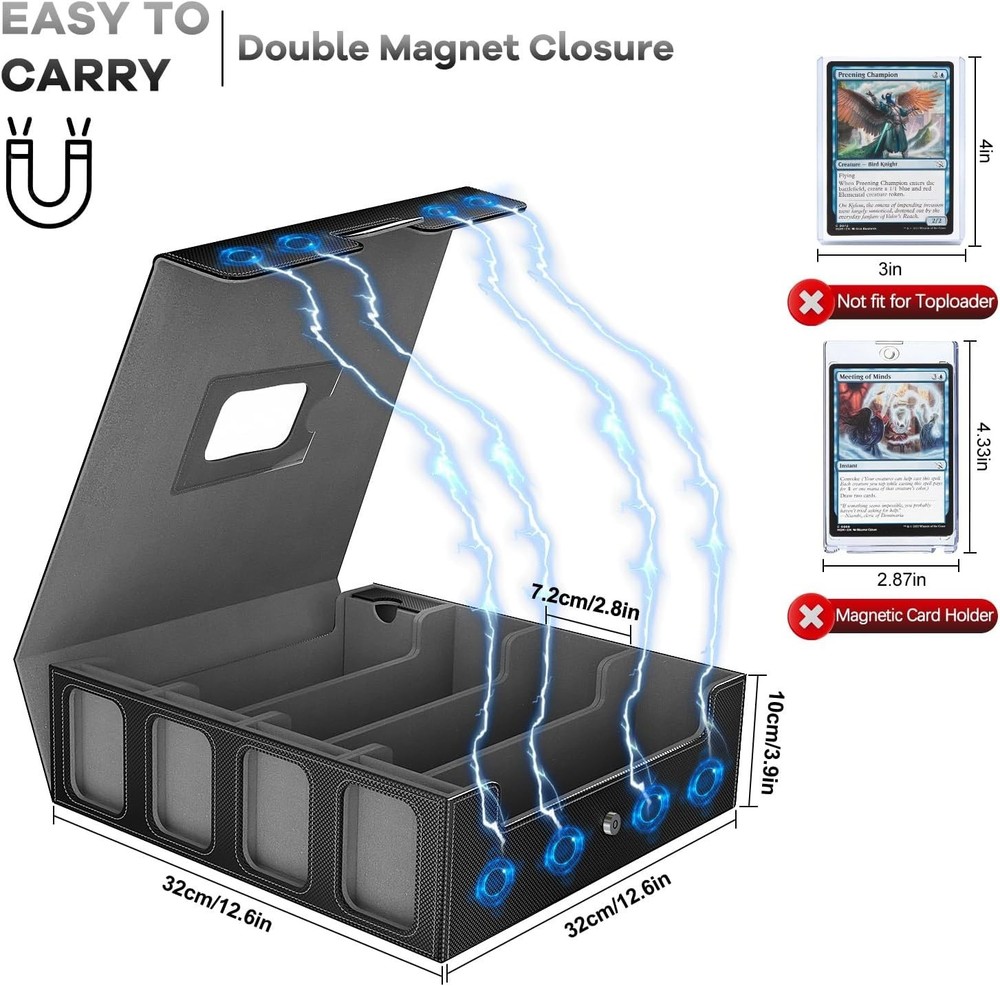 3200+ Trading Card Storage Box with Commander Display
