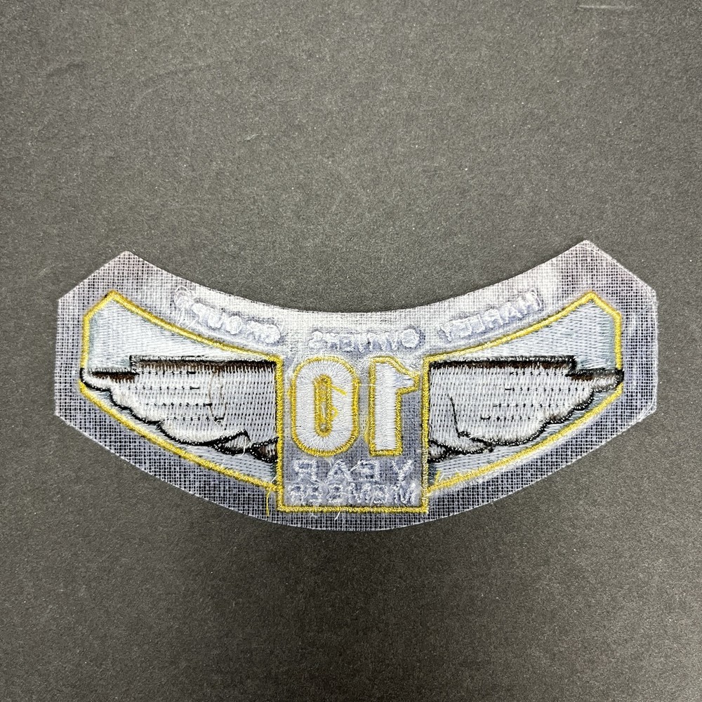 Harley Davidson Owners Group HOG Patch, 10 Years Patch, Editor Rocker Patch