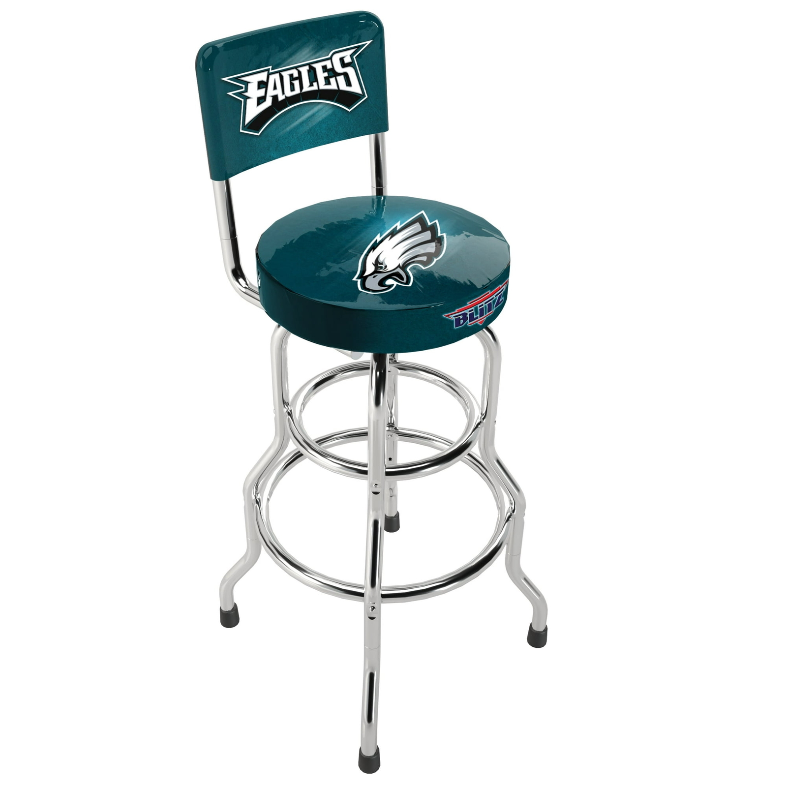 NFL Team Logo Chair Adjustable Swivel Bar Stool High Back Seat Blitz Football