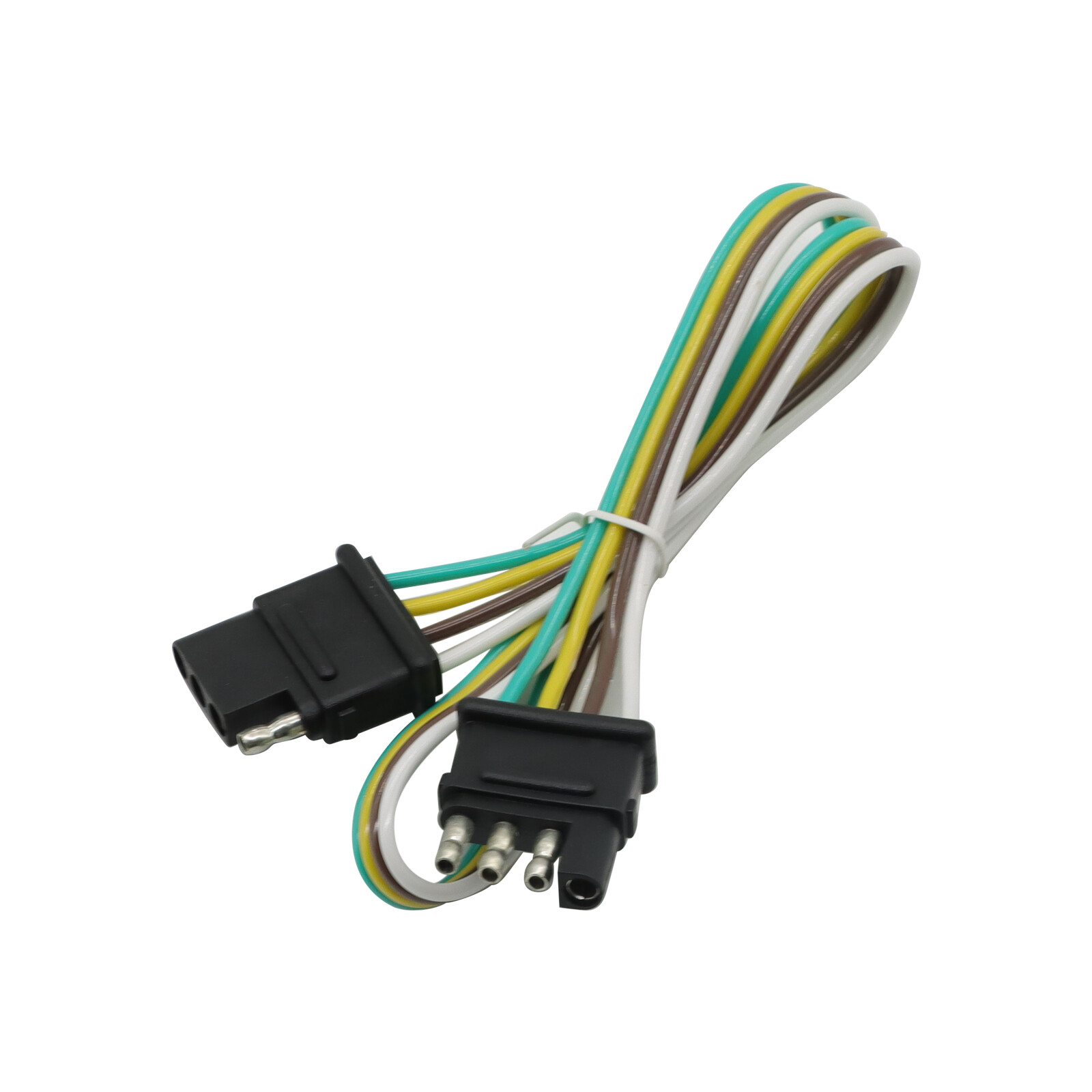 2ft Trailer Light Wiring Harness Extension 4-Pin Plug 18 AWG Flat Wire Connector