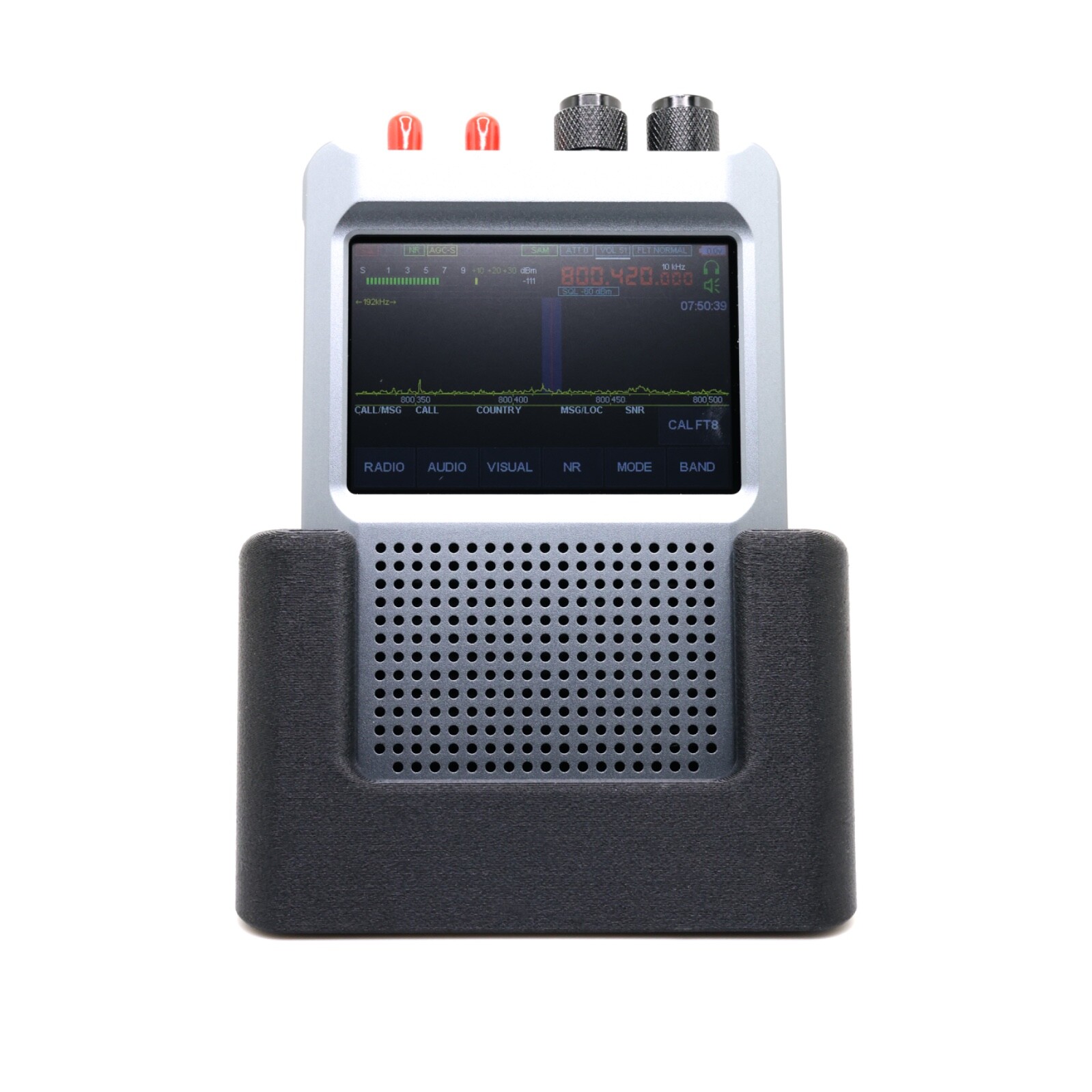 Angled Drop-In Desk Stand for Malahit DSP2 SDR Ham Shortwave Radio (DSP-2)