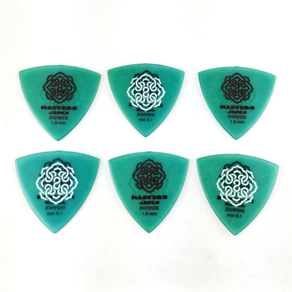 Master 8 Japan INFINIX Hard Polish Grip Triangle Pick - 1.0mm Heavy 6-Pack