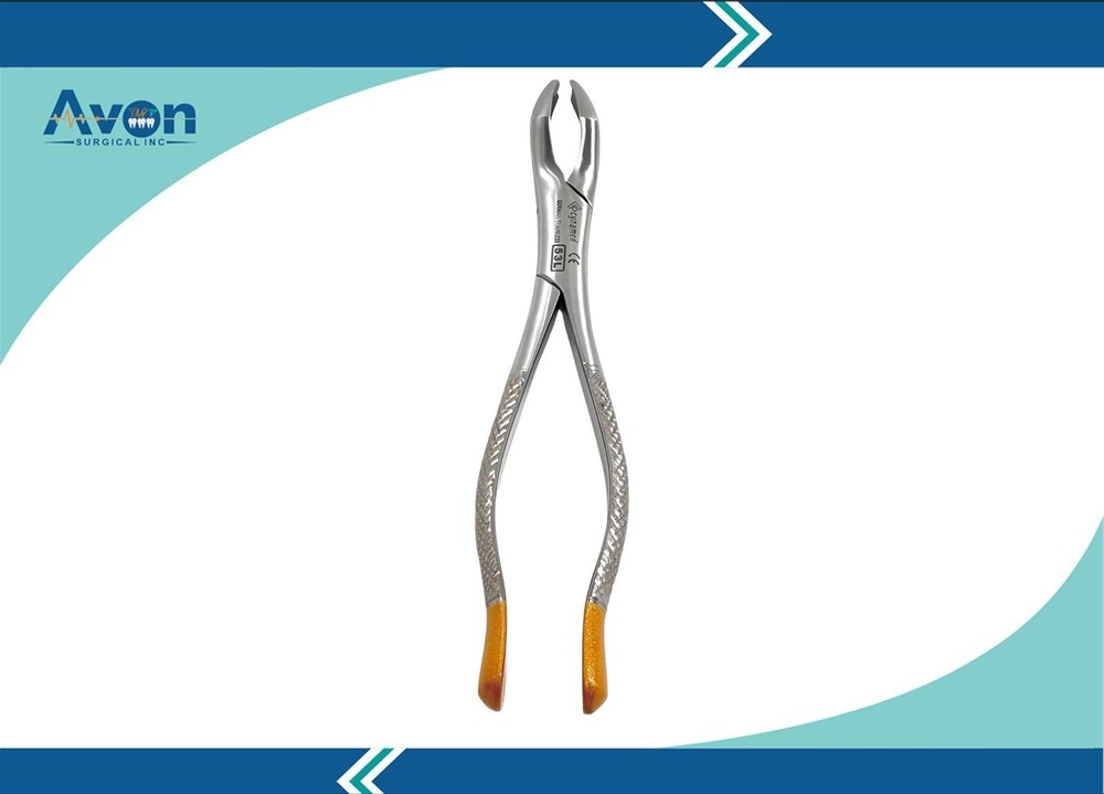 Upper First & Second Molars Extraction Forceps #53L - Gold Tips - Premium Dental