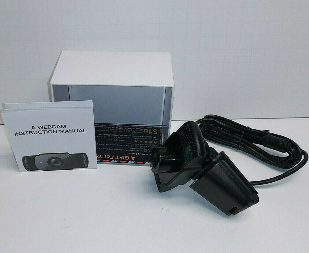 GESMA Full HD 1080P 30fps Webcam Camera with Microphone 1920x1080 Plug & Play