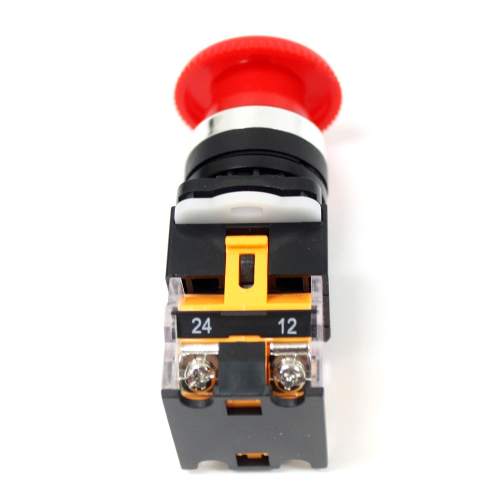 2pc Emergency Stop Push Button Mushroom Latching Switch 1NO+1NC 440V 10A