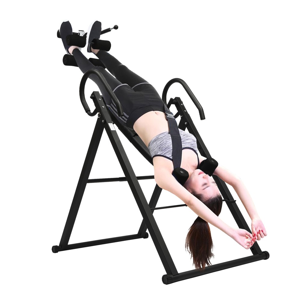 Foldable Inversion Table for Back Pain Relief and Muscle Relaxation