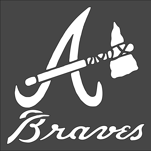 12"x12" Clear Plastic Stencil - Braves (ME72)*****