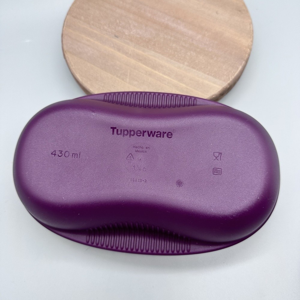 Tupperware Microwave Breakfast Maker Plus Two Egg Inserts Purple New w/ Manual