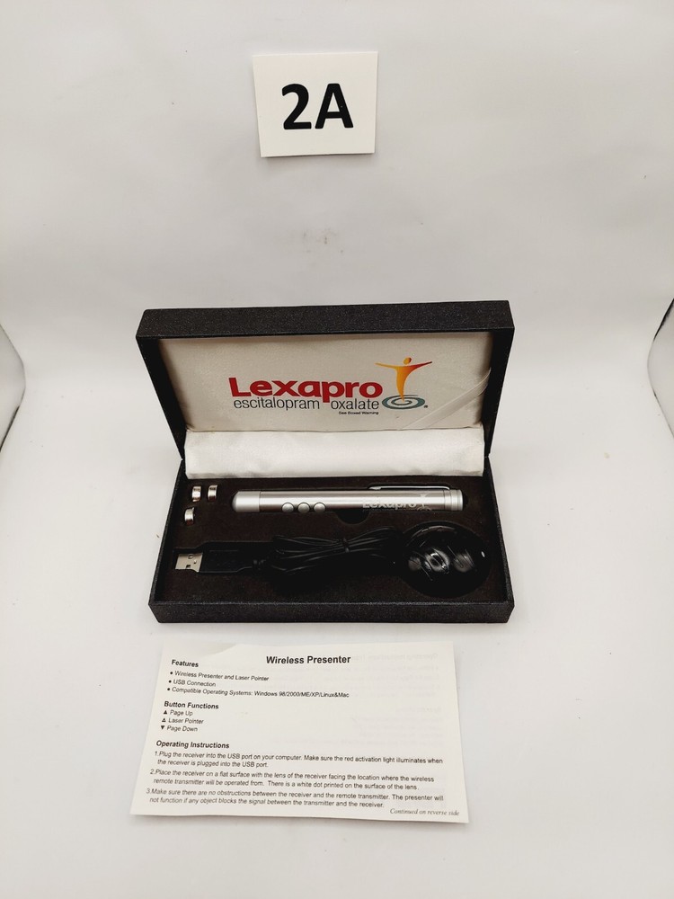 Lexapro Wireless Presenter and Laser Pointer USB Connection Windows Compatable