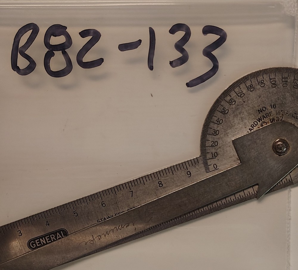 🗽GENERAL HARDWARE No. 16 Rule PROTRACTOR DRILL POINT GAGE