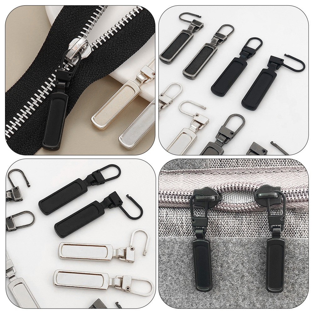 12 Pcs Zipper Accessories Replacement Zippers for Jackets Detachable Pull Pulls