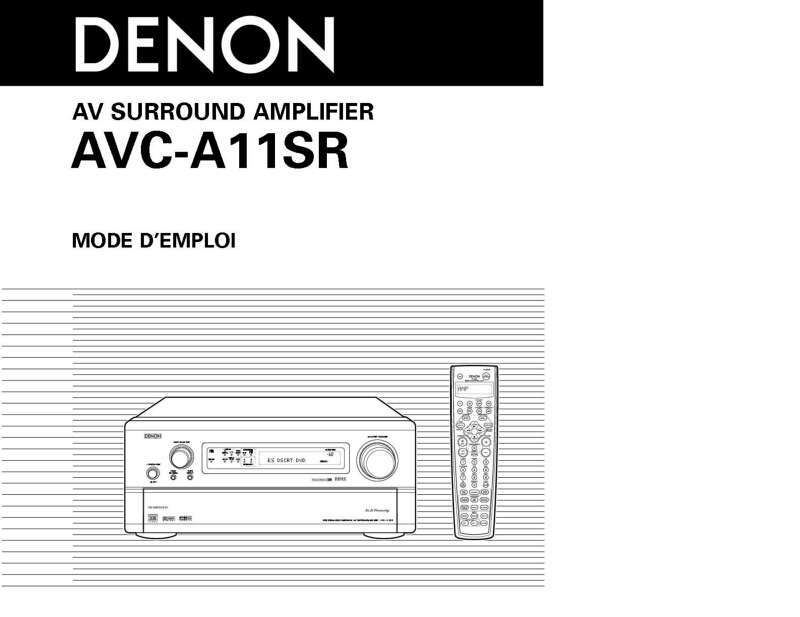 Denon AVC-A11SR Receiver Amplifier Owners Manual