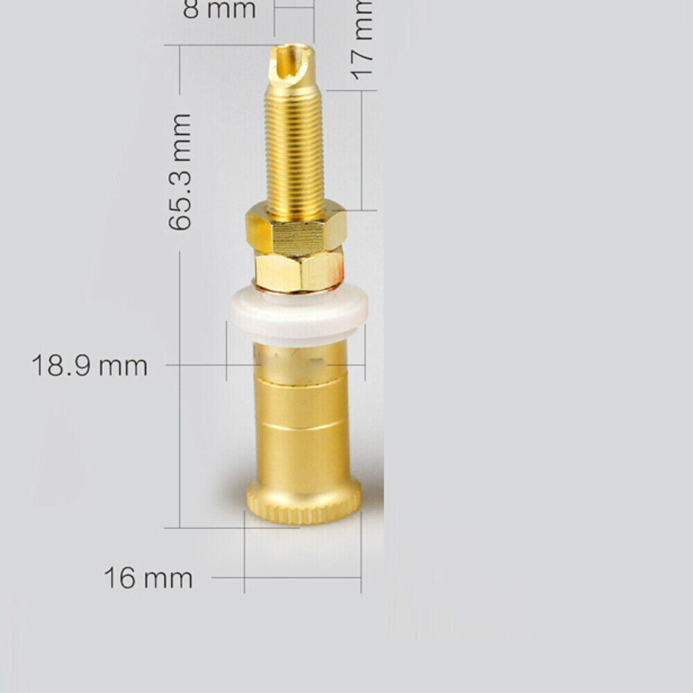 4pcs Gold Plated Copper Speaker Binding Posts Terminal Connector for HIFI Audio