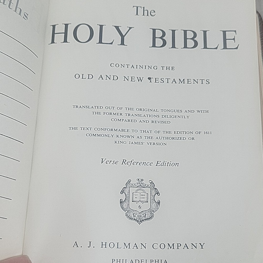 Holy Bible King James Version Verse Reference Edition Old & New Testaments Brow…