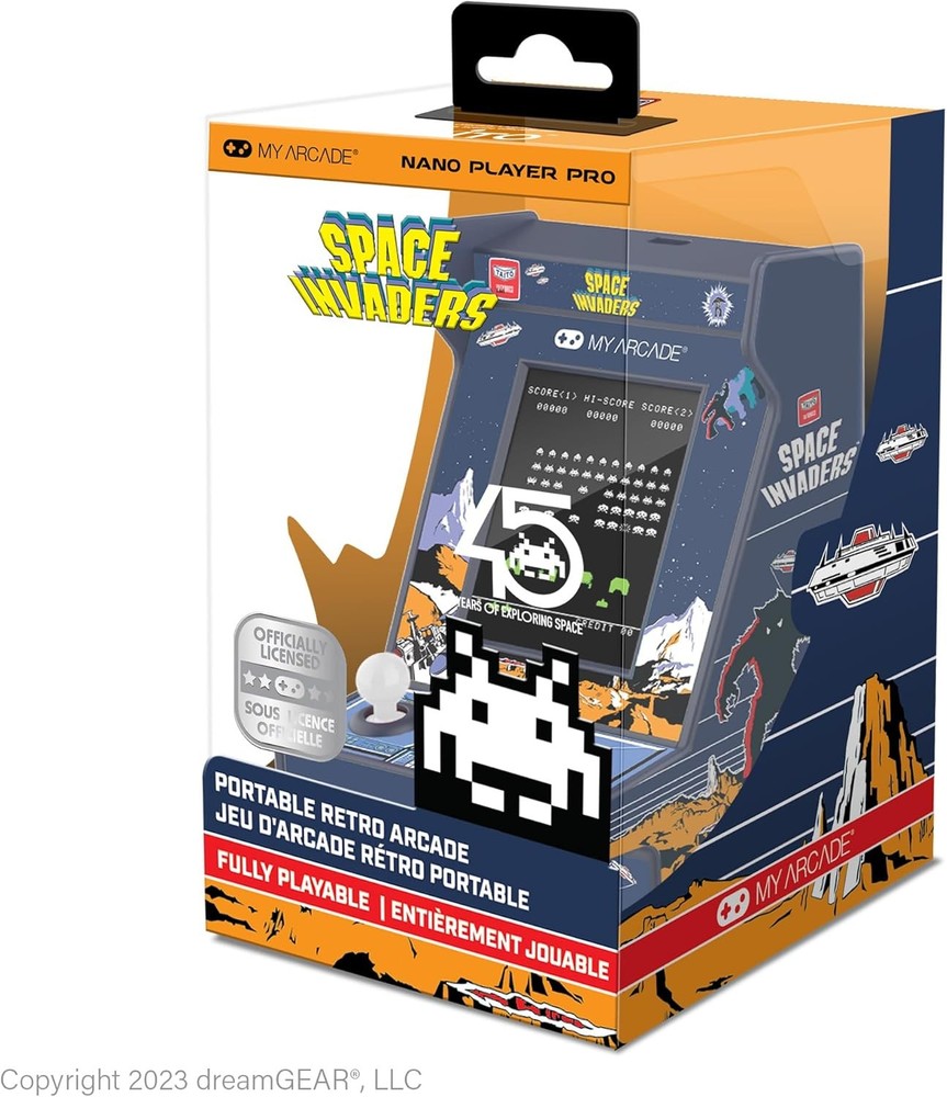 Space Invaders Nano Player Pro-4.8 Fully Playable Portable Mini Arcade Machine,