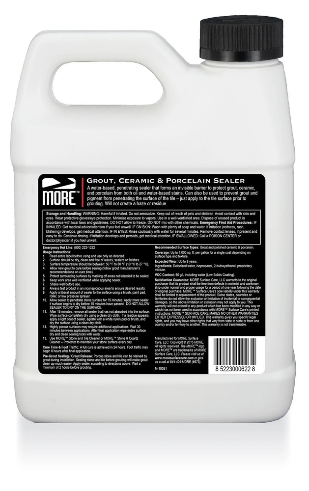MORE® Grout, Ceramic & Porcelain Sealer