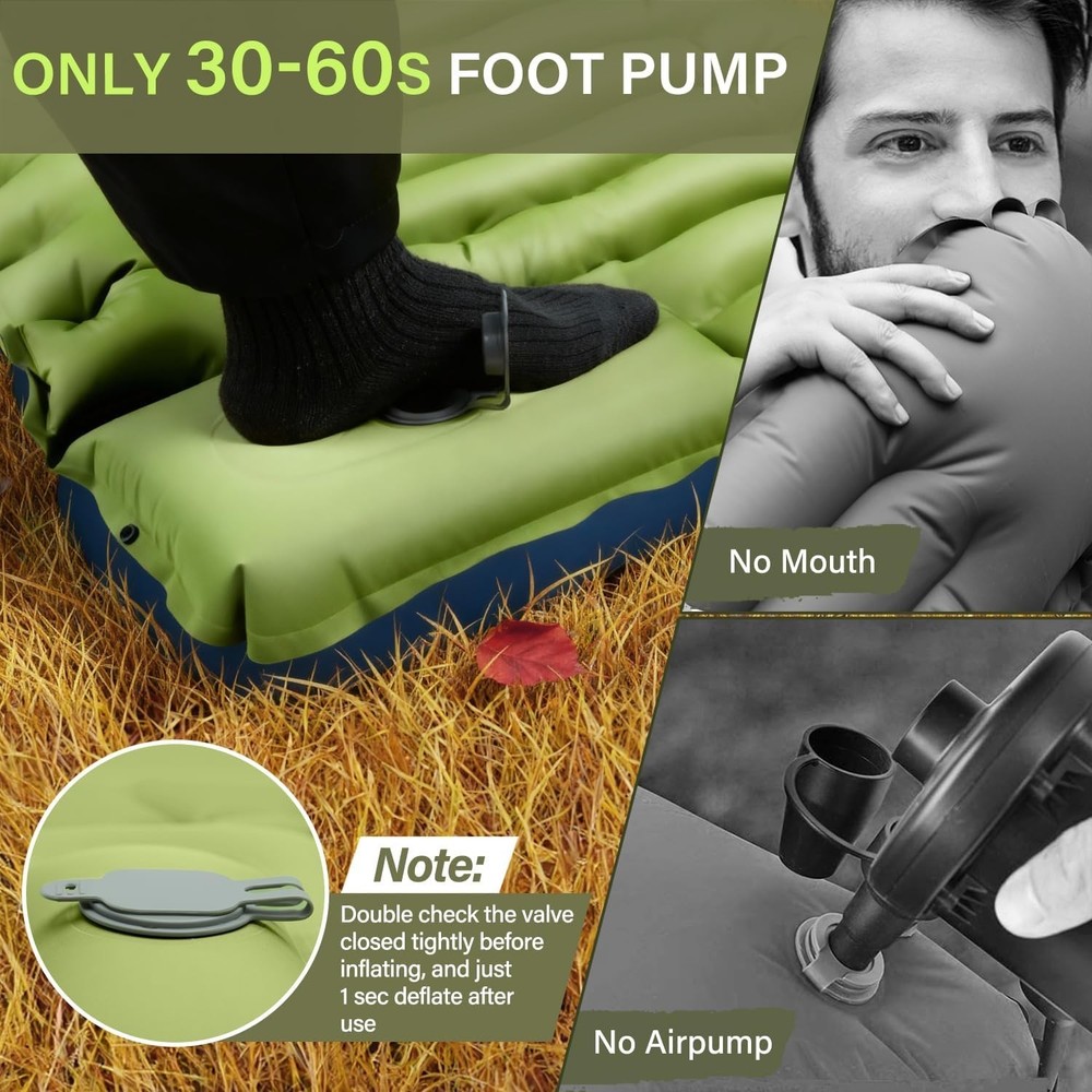 Self-Inflating Sleeping Pad for Camping - Lightweight, Waterproof & Portable