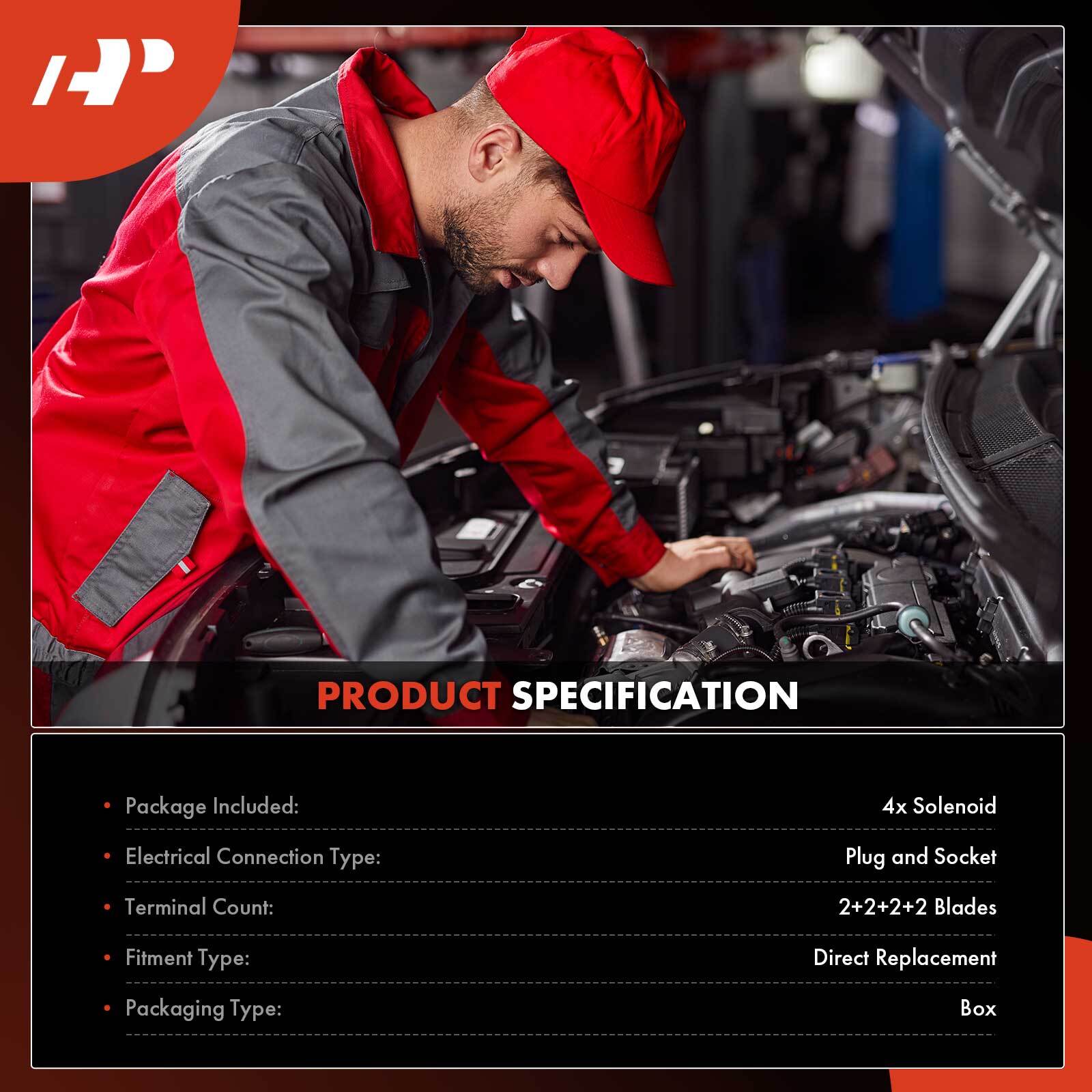 4x Variable Valve Timing Solenoid for Ford E-350 F-250 Super Duty F-150 Mustang