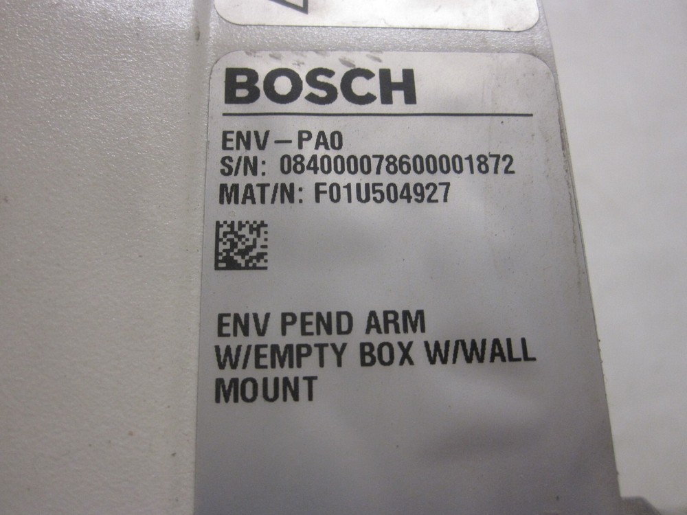 Bosch EnviroDome Security Camera Mounting Arm Bracket Empty Wire Box