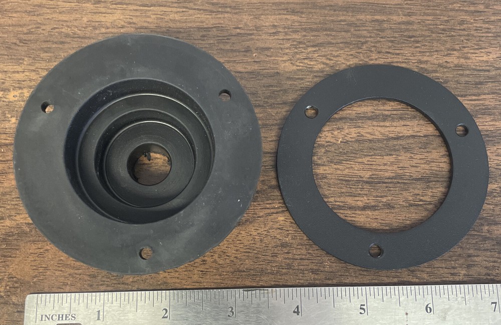 2” Black Boat & Outboard Steering Cable Rigging Grommet Boot With Support Ring