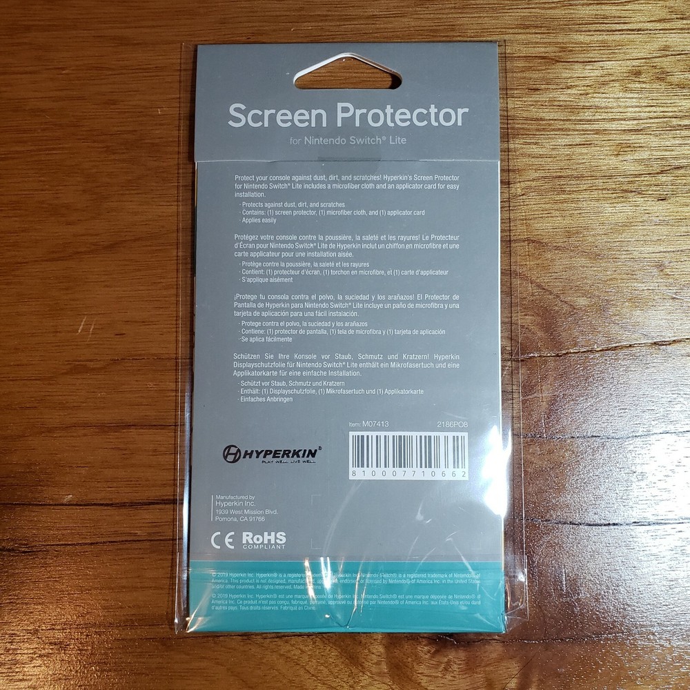 Screen Protector for Nintendo Switch Lite Tempered Glass by Hyperkin - 1 Set