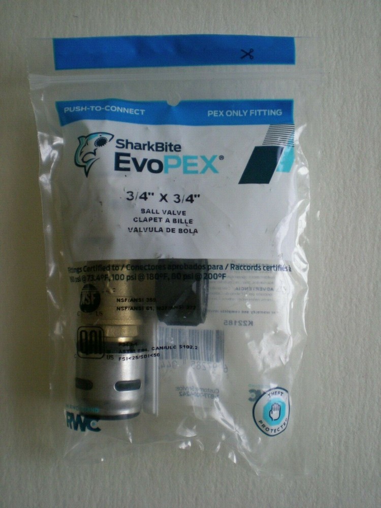 SharkBite Evopex K22185 3/4" X 3/4" Ball Valve
