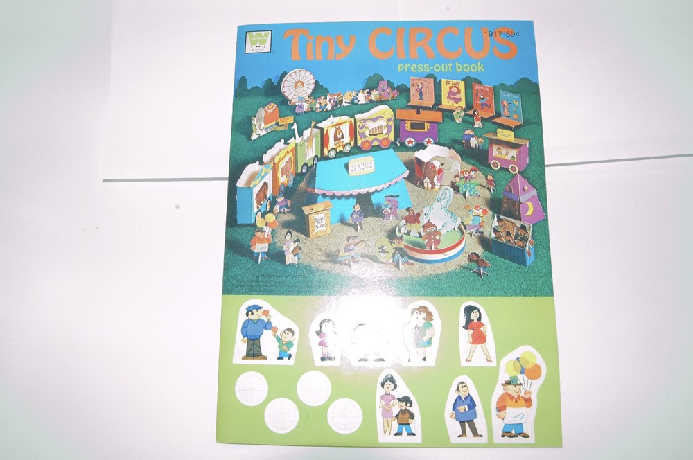 WHITMAN TINY CIRCUS PRESS-OUT BOOK, Animals, Big Top!, VINTAGE, LN, Pristine!