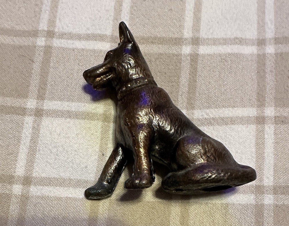 Copper Clad Cast German Shepard Vintage Figure.