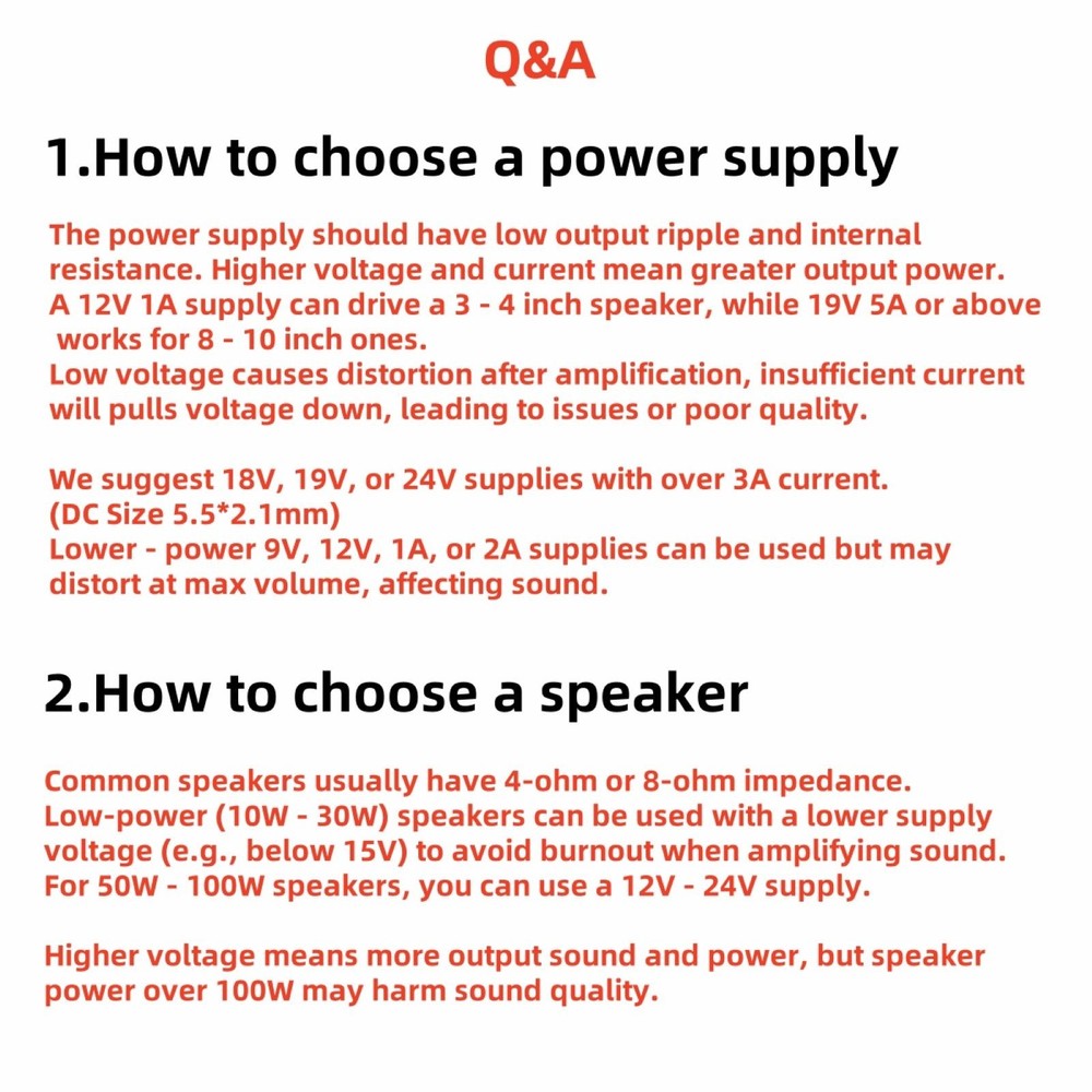 2.0 Digital Power Amplifier Board Kits Bluetooth AUX USB advanced chipset