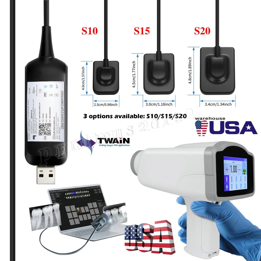 Dental X Portable Ray Digital Machine Rayos No Shield / Digital Sensor Size 1/2