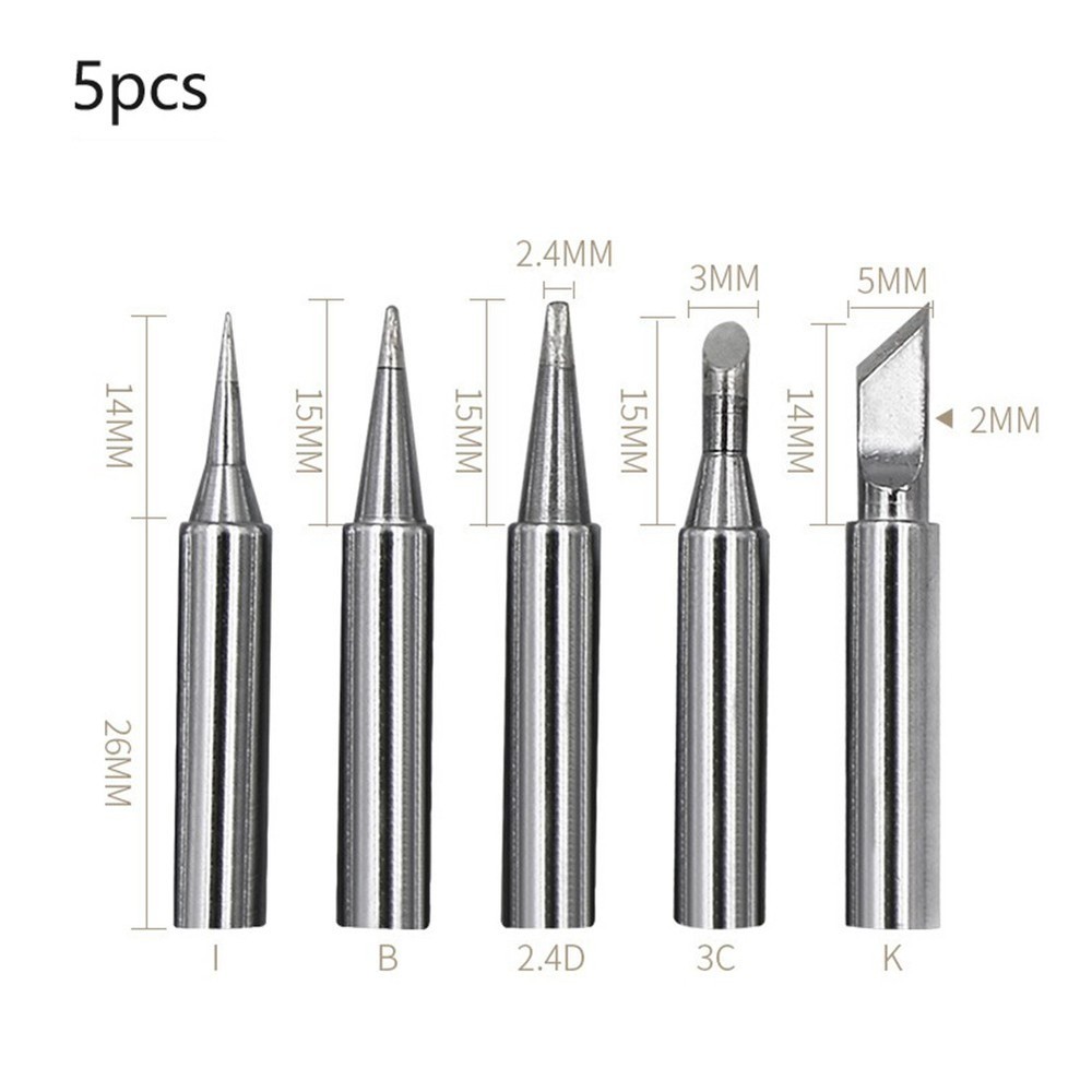 Replacement Soldering Iron Tip 5pcs Set Suitable for DIY Soldering Tools