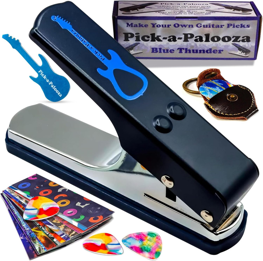 DIY Guitar Picks Punch Mega Pack - Custom Pick Maker for Musicians - Features Le