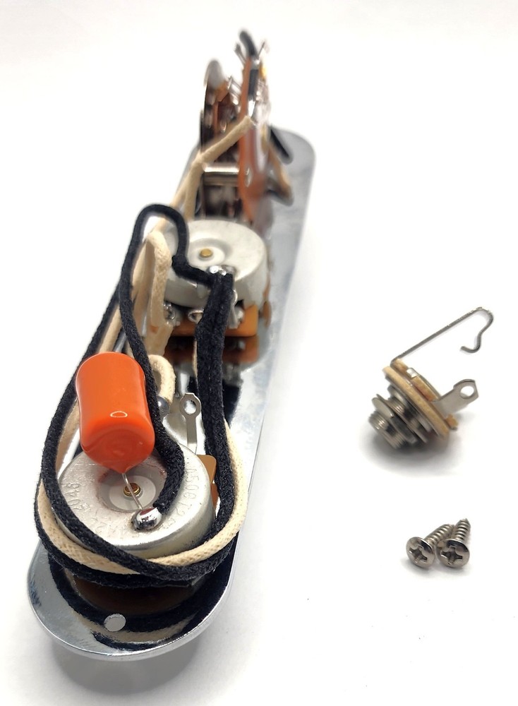 Squier Modders Replacement Telecaster Pre-Wired Loaded Chrome Control Plate