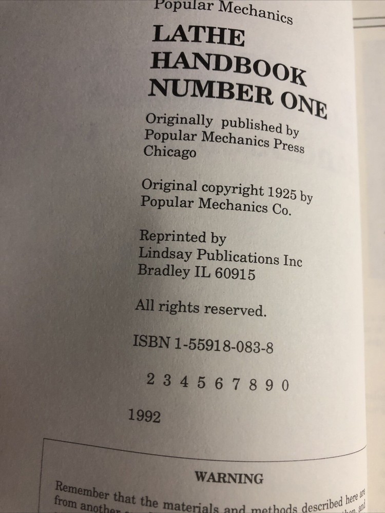 Lathe Handbook No1