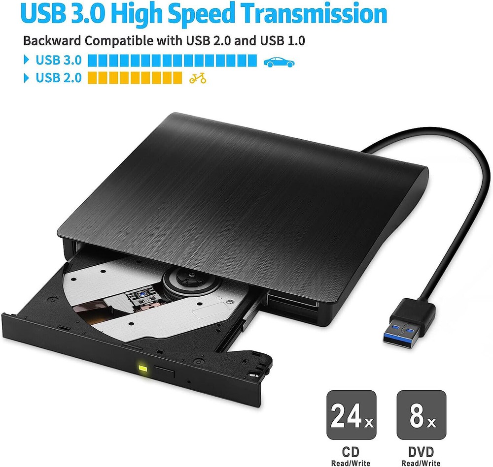 CD Compatible with Notebooks, desktops, Macs, and All-in-one Computers