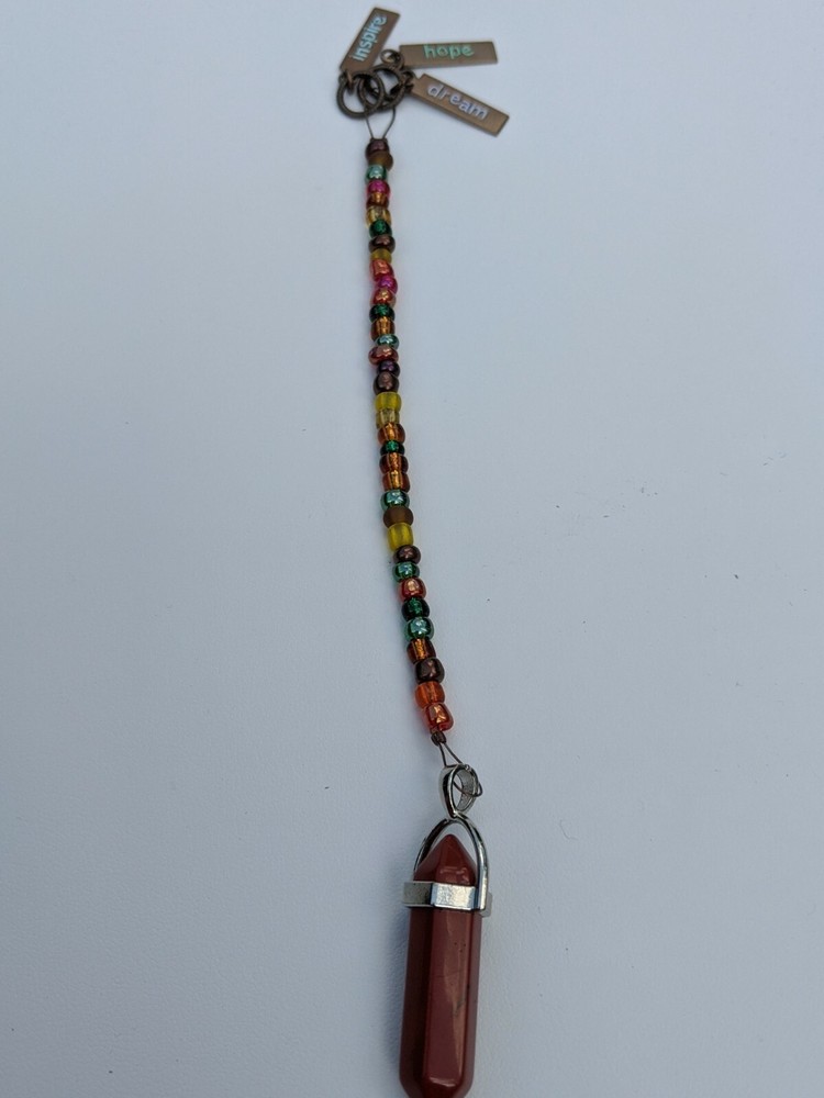 Red Jasper Inspiration Pendulum (Reiki blessed, hand-crafted)