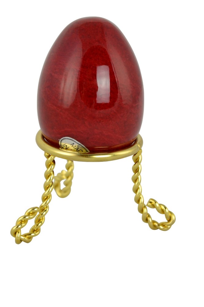 Red Alabaster Stone Eggs 6 Piece Set