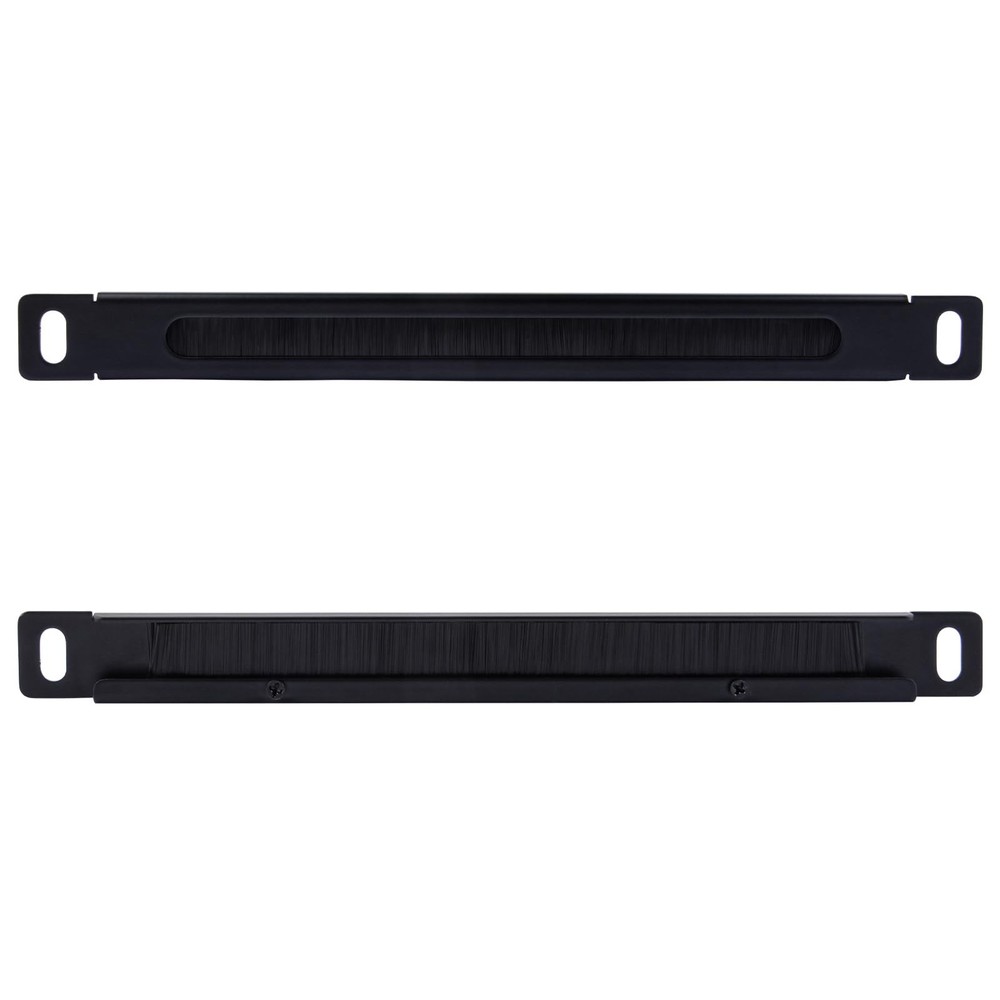 2 PCS 0.5U Brush Cable Manager Rack Mount Management Panel 10 Inch Server
