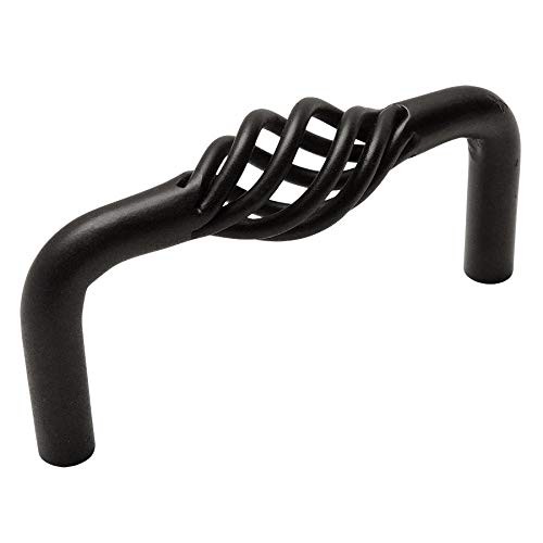 10 Pack - 9992-030FB Flat Black Birdcage Cabinet Hardware Handle Pull - 3" Ho...