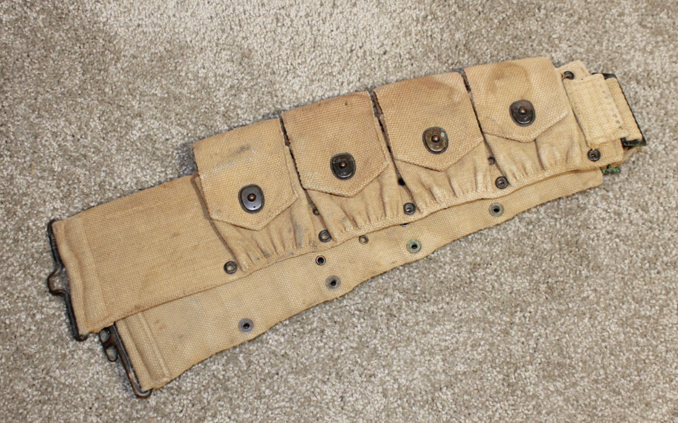 Original US WWI Ammo Ammunition Cartridge Belt Russell 1918 WW1