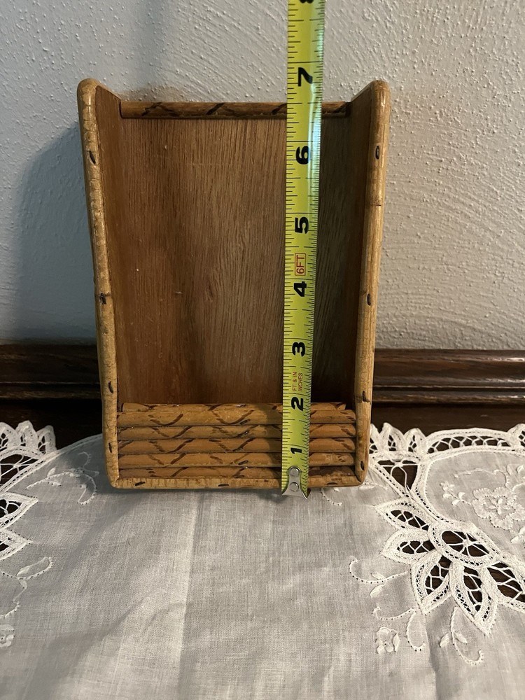 Vintage Bamboo Note Holder For Desk