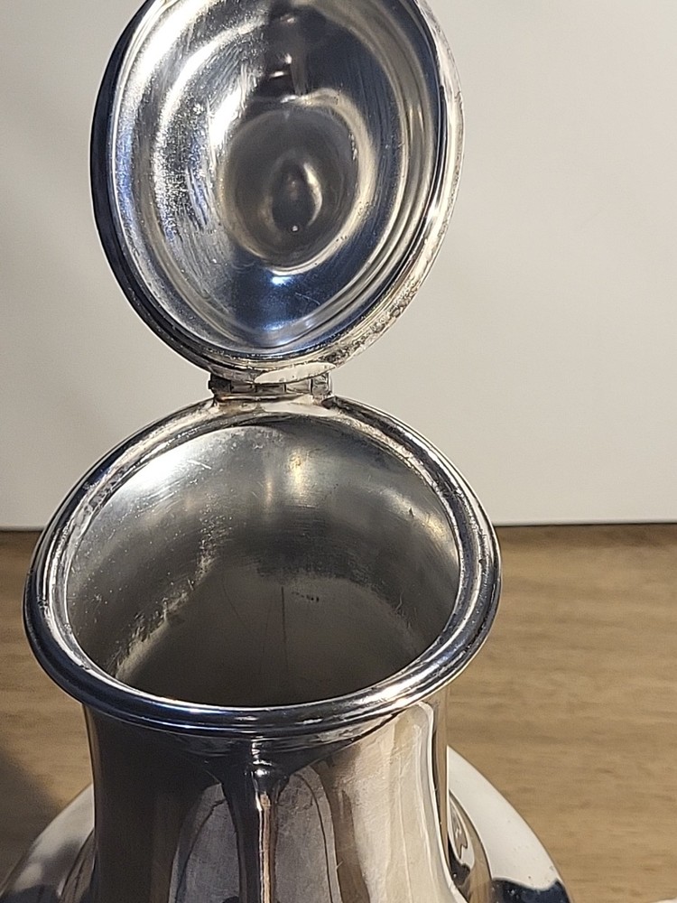 Vintage Poole Teapot Silver Plate #954 9"Tall
