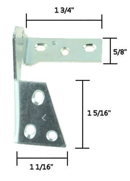Pair (Left & Right) Overlay Pivot Hinges for 3/4" Cabinets