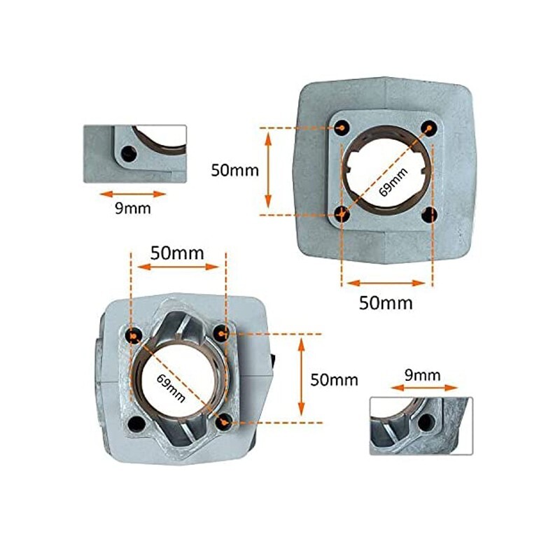 CDHPOWER LD100 Cylinder 50MM-Upgraded YD100 Cylinder-Gas Motorized Bicycle 100CC