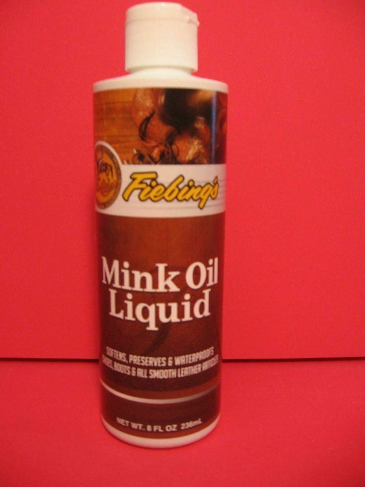 Fiebing's Mink Oil Liquid - 8 Ounces - Leather Waterproofer - Leather Softener
