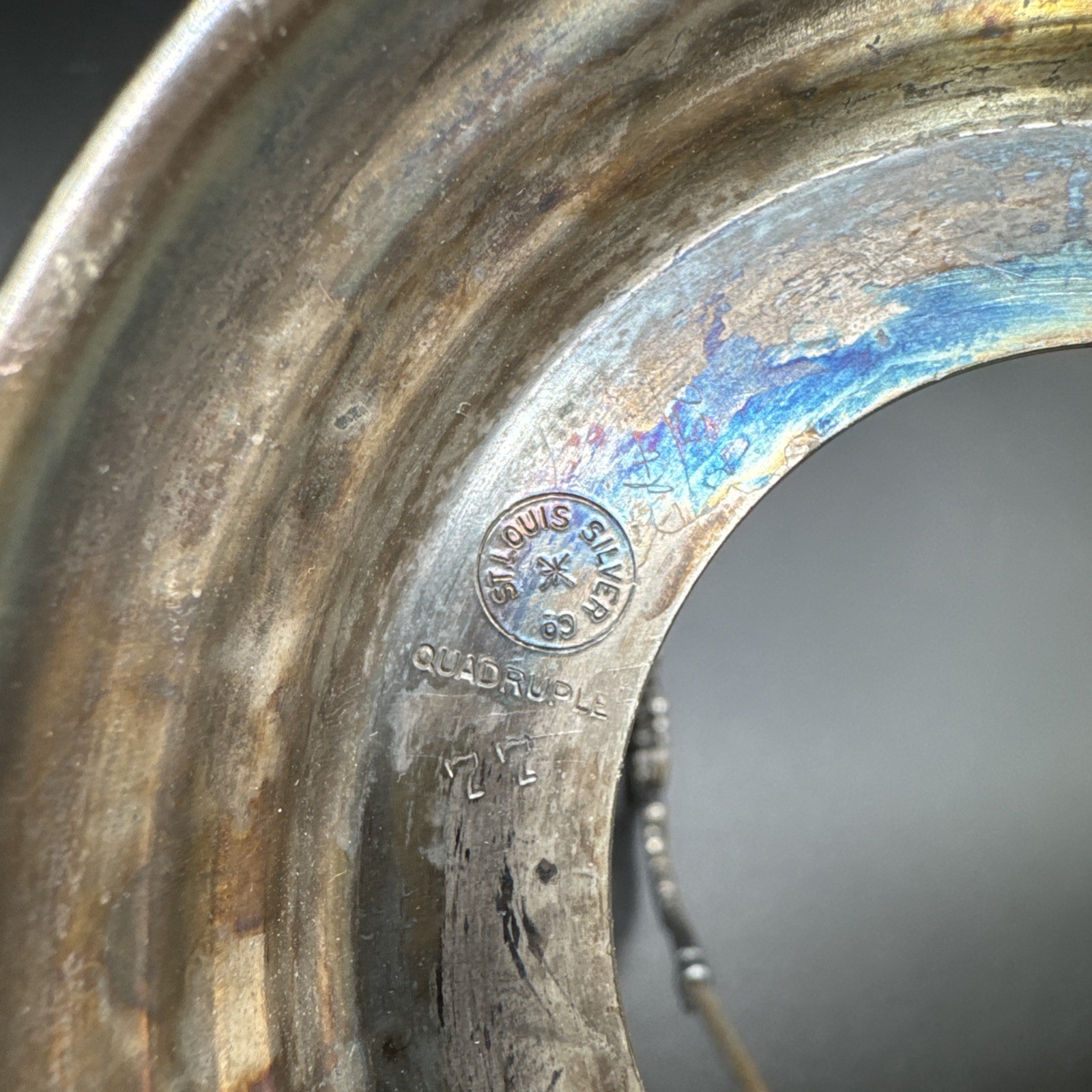 Vintage St. Louis Silver Co #77 Quadruple Plate Pickle Castor