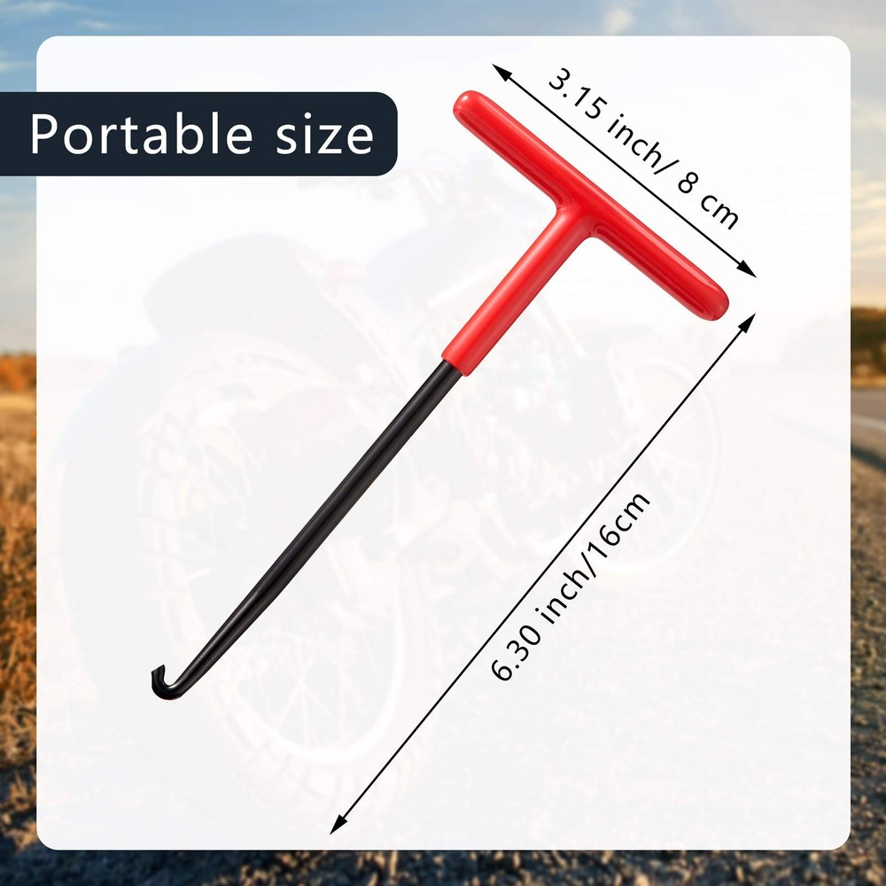 2 Pieces Exhaust Spring Puller Tool Hooks Hangers Removal Red