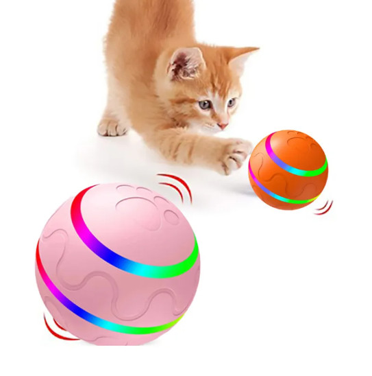 Pet Cat Interactive Rolling Ball Toy USB Rechargeable Automatic Self-Rotating
